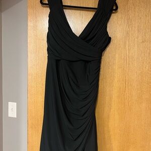 White House Black Market Asymmetrical Black Dress